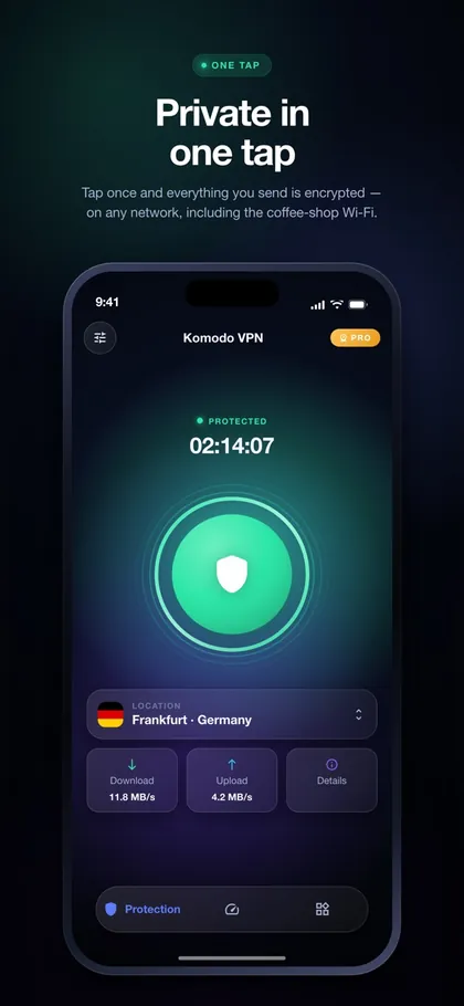 Komodo VPN screenshot 1