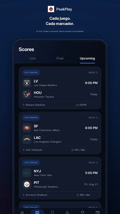 PeakPlay NFL screenshot 1